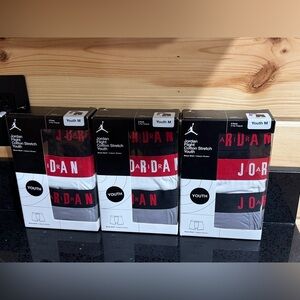 NWT Jordan Flight Cotton Stretch Boxer Briefs Youth Medium 10/12 *3 boxes